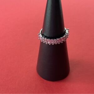 Bomb Party RBP5668 “Free Fallin’” Cubic Zirconia on Rhodium Size 8 Ring NWT